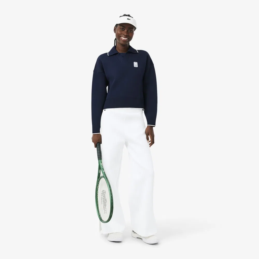 Брюки теннисные Lacoste Heritage, женские, белые — фото 4
