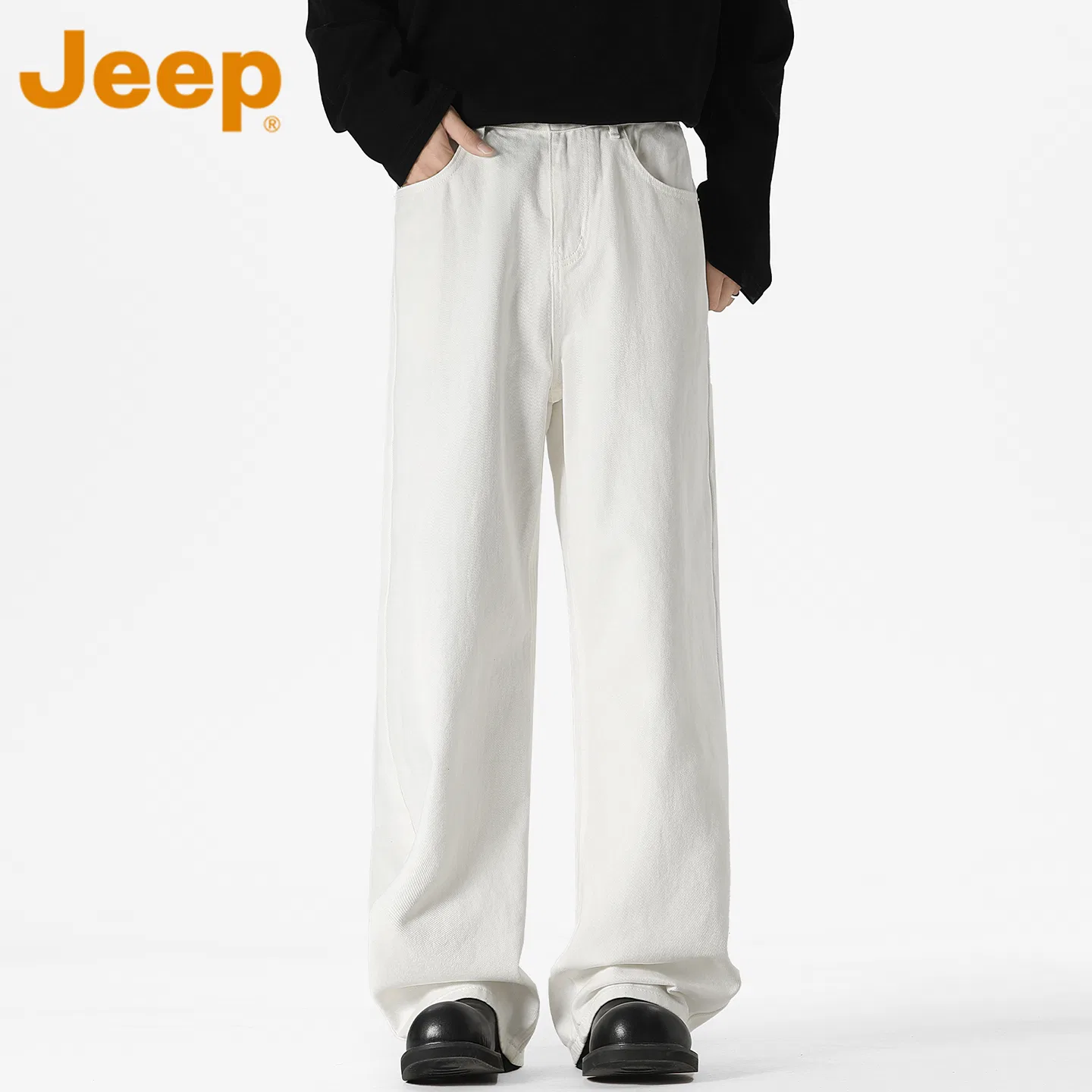 Детские джинсы прямого кроя Jeep, Черный — фото 4