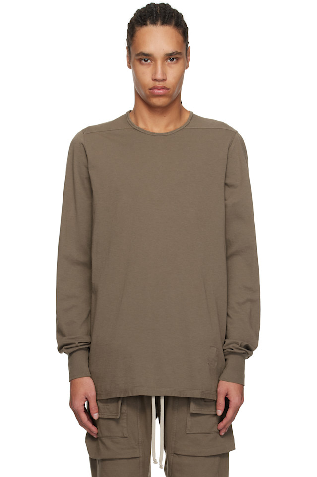 

Футболка с длинным рукавом голливудского уровня Rick Owens Drkshdw, цвет dust