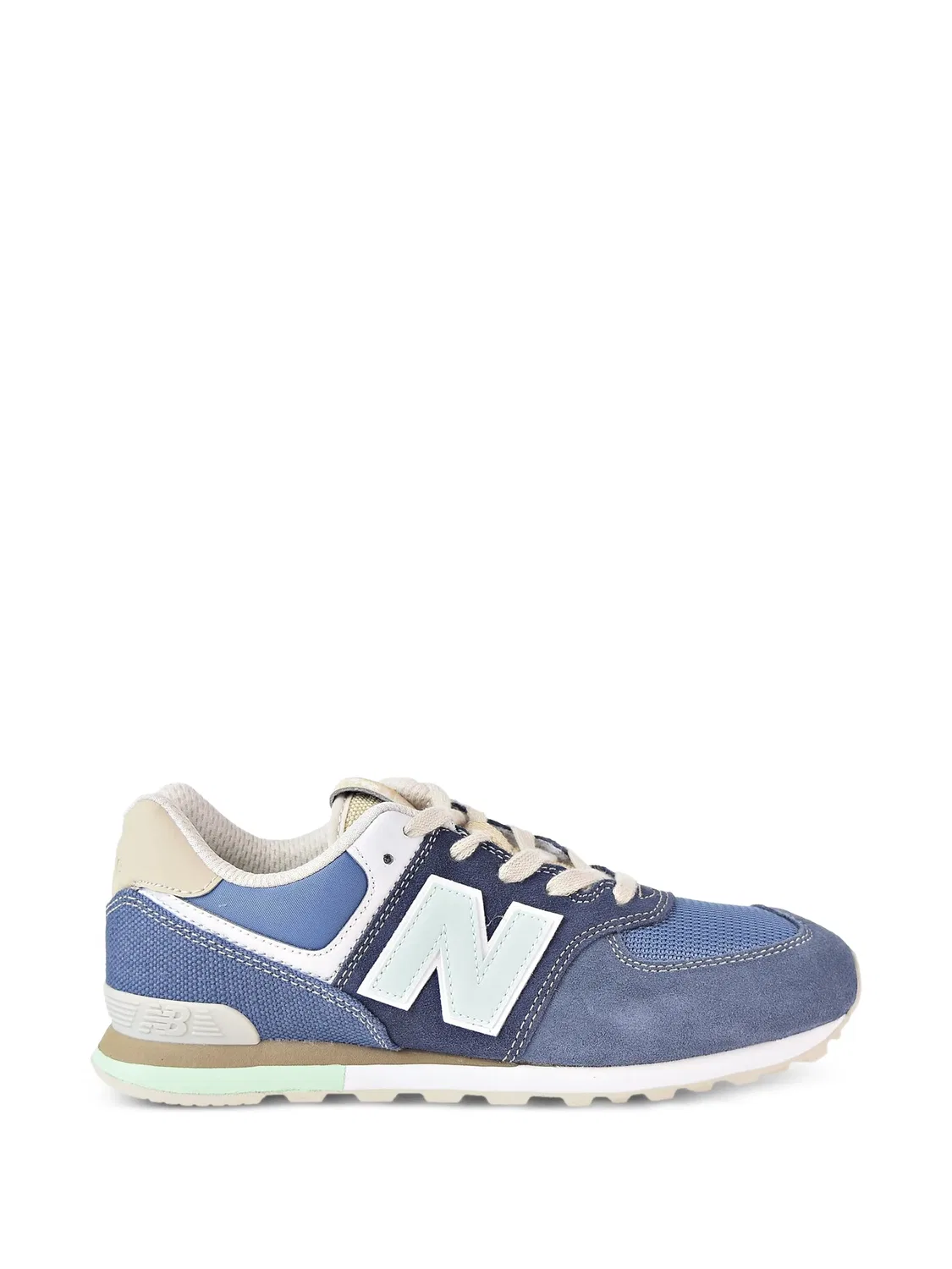 Кроссовки 574 Navy Mint New Balance, синий — фото 2