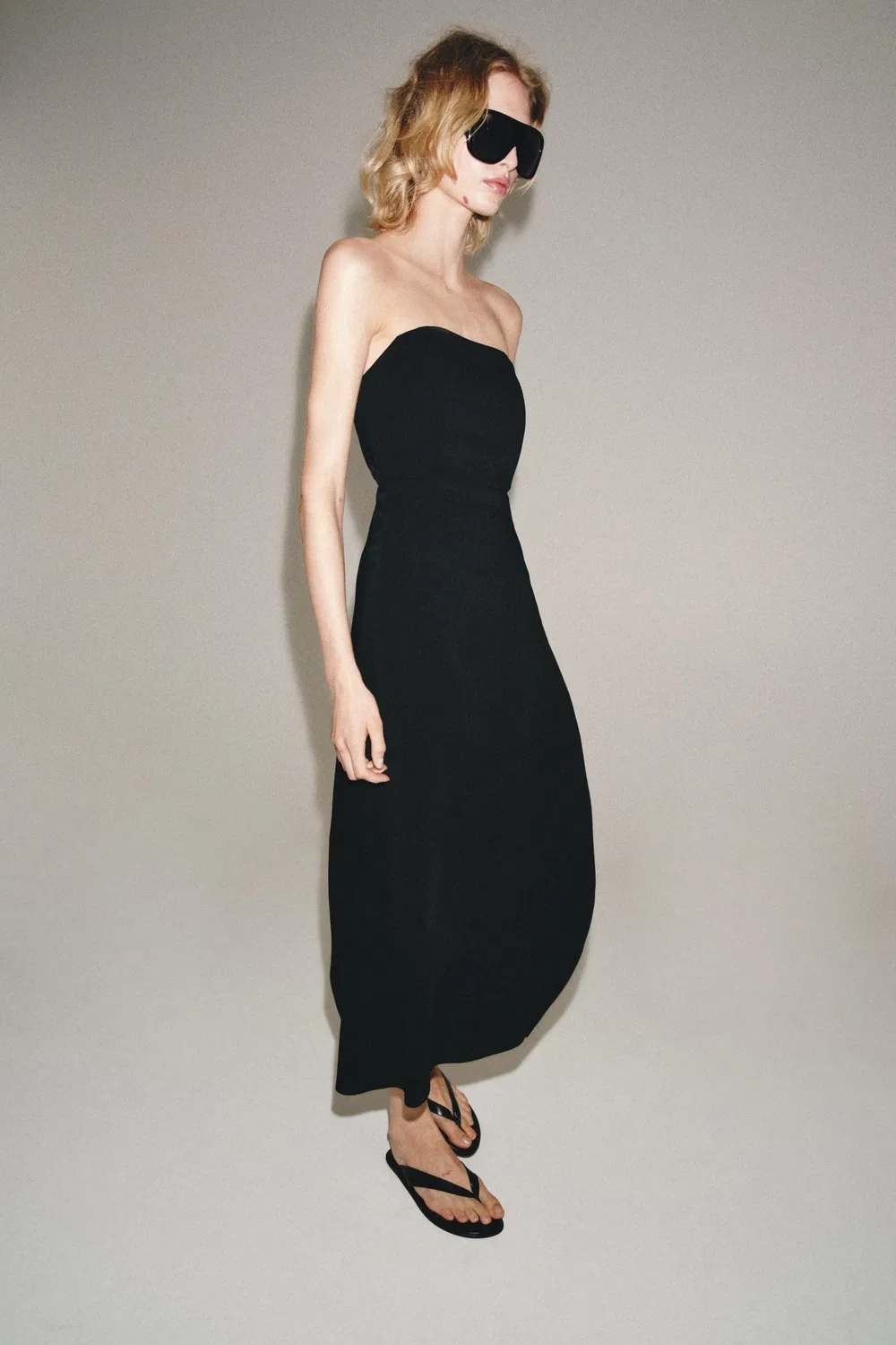 Платье без бретелей из коллекции ZW ZARA, Black — фото 4