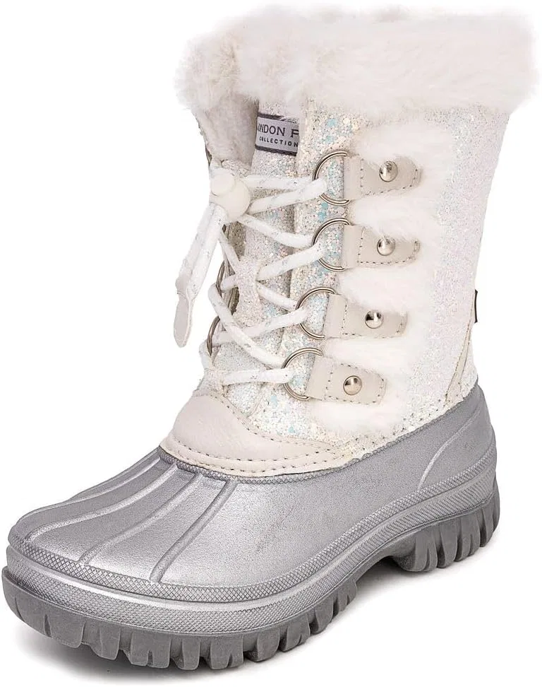 Детские зимние сапоги для девочек с утеплённой подкладкой Icelyn London Fog, White