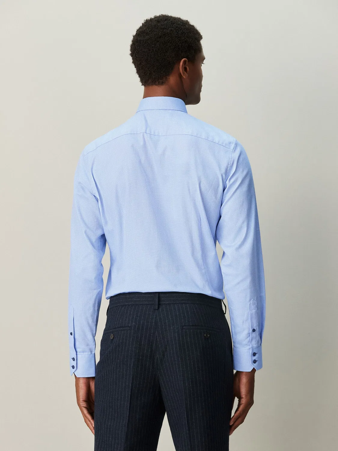 Рубашка формальная, Slim Fit Next, синяя — фото 4