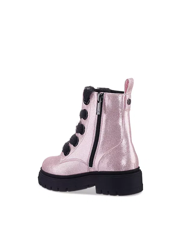 Детские ботинки для девочек с принтом Chassy Booties Nina, Light Pink — фото 3