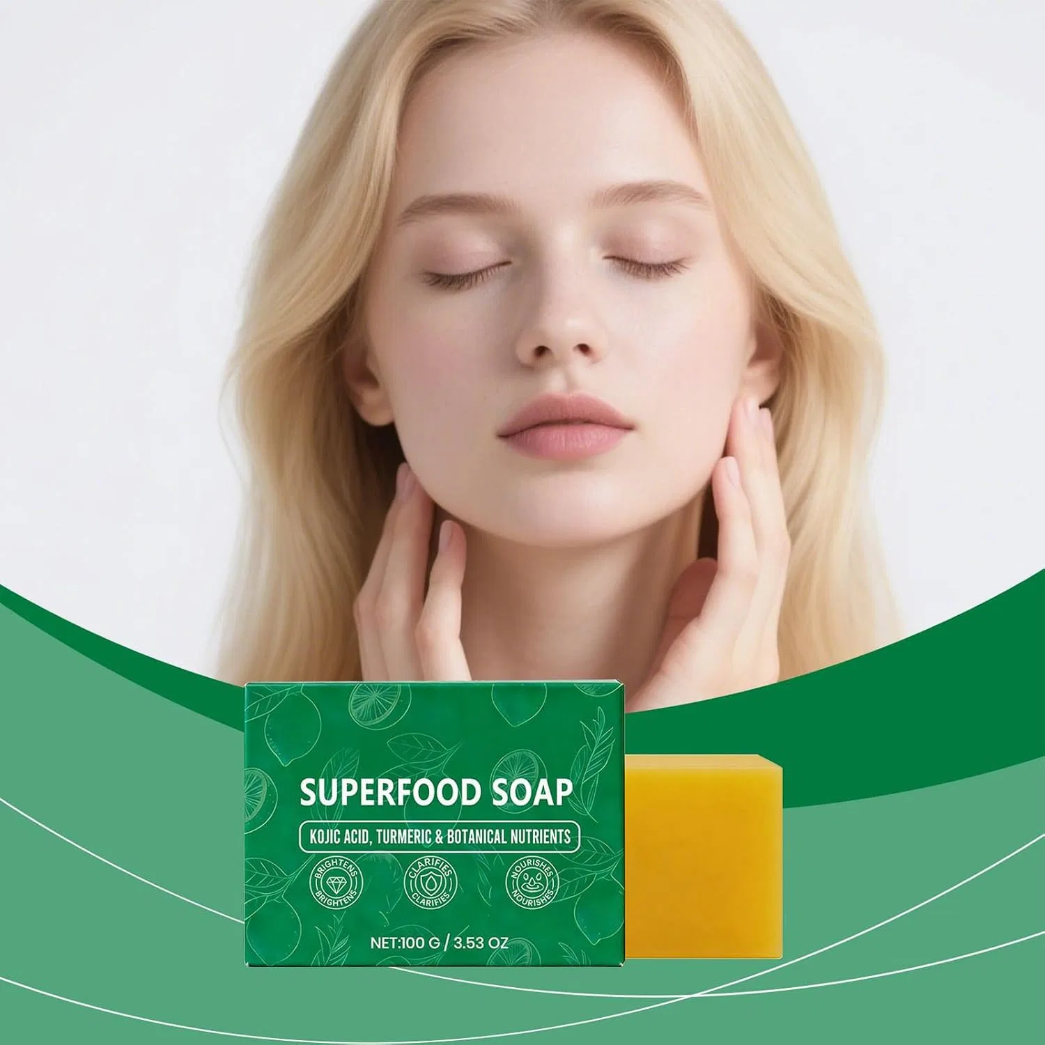 Твердое мыло для лица Brightening Firm Soap, 100 г Generisch — фото 3