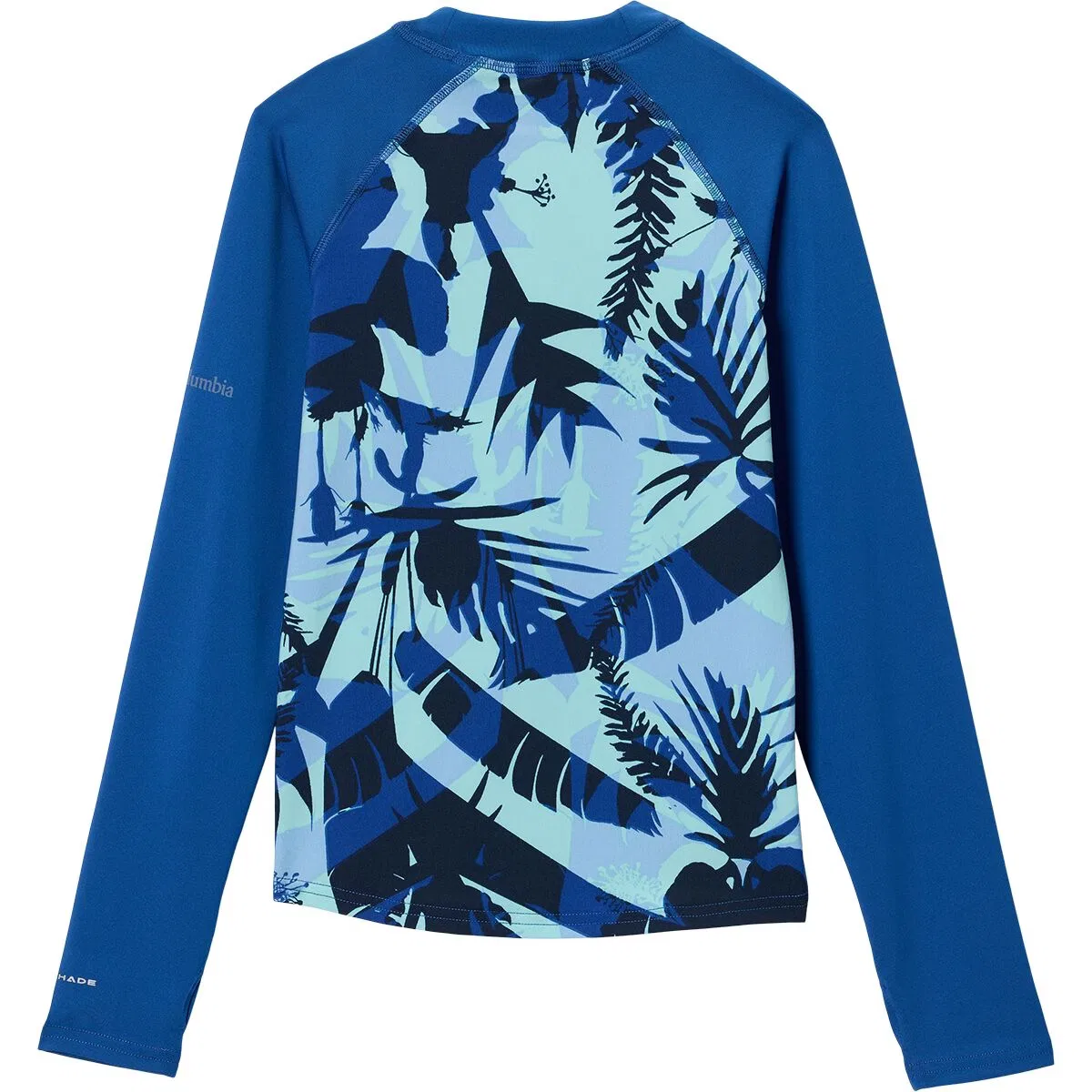 Детская футболка с длинным рукавом Sandy shores printed long-sleeve sunguard Columbia, Mountain Blue Botaniflage/Mountain Blue — фото 2