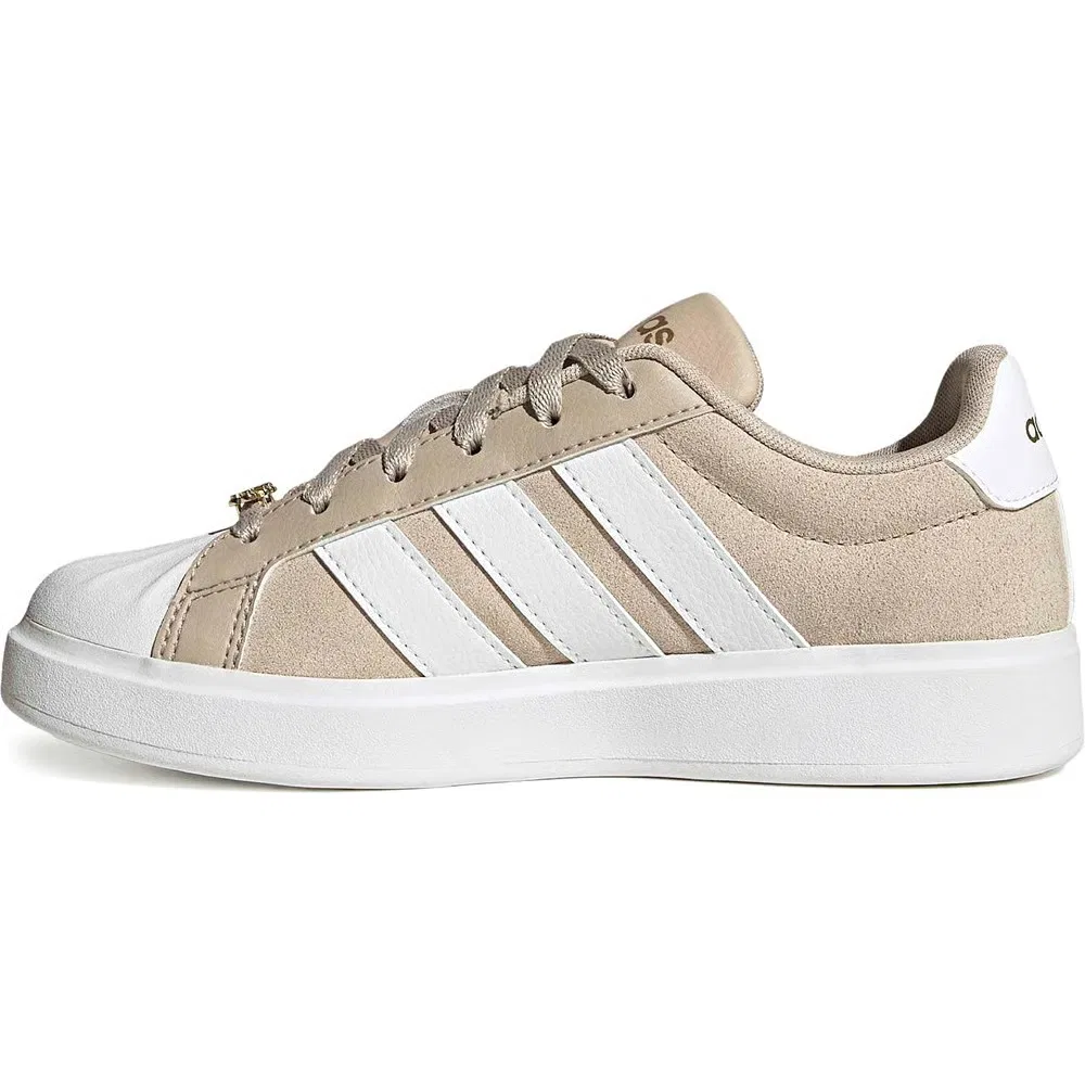Детские кроссовки Streettalk Adidas, Beige/White/Metallic — фото 3