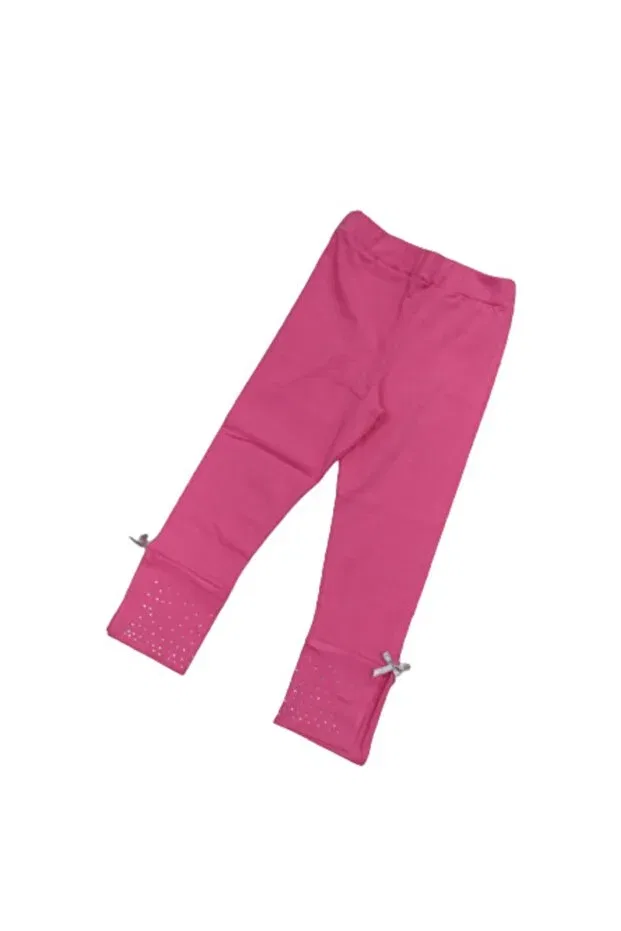 Детские леггинсы для девочек с декором Timi Kids, Dark Pink — фото 2