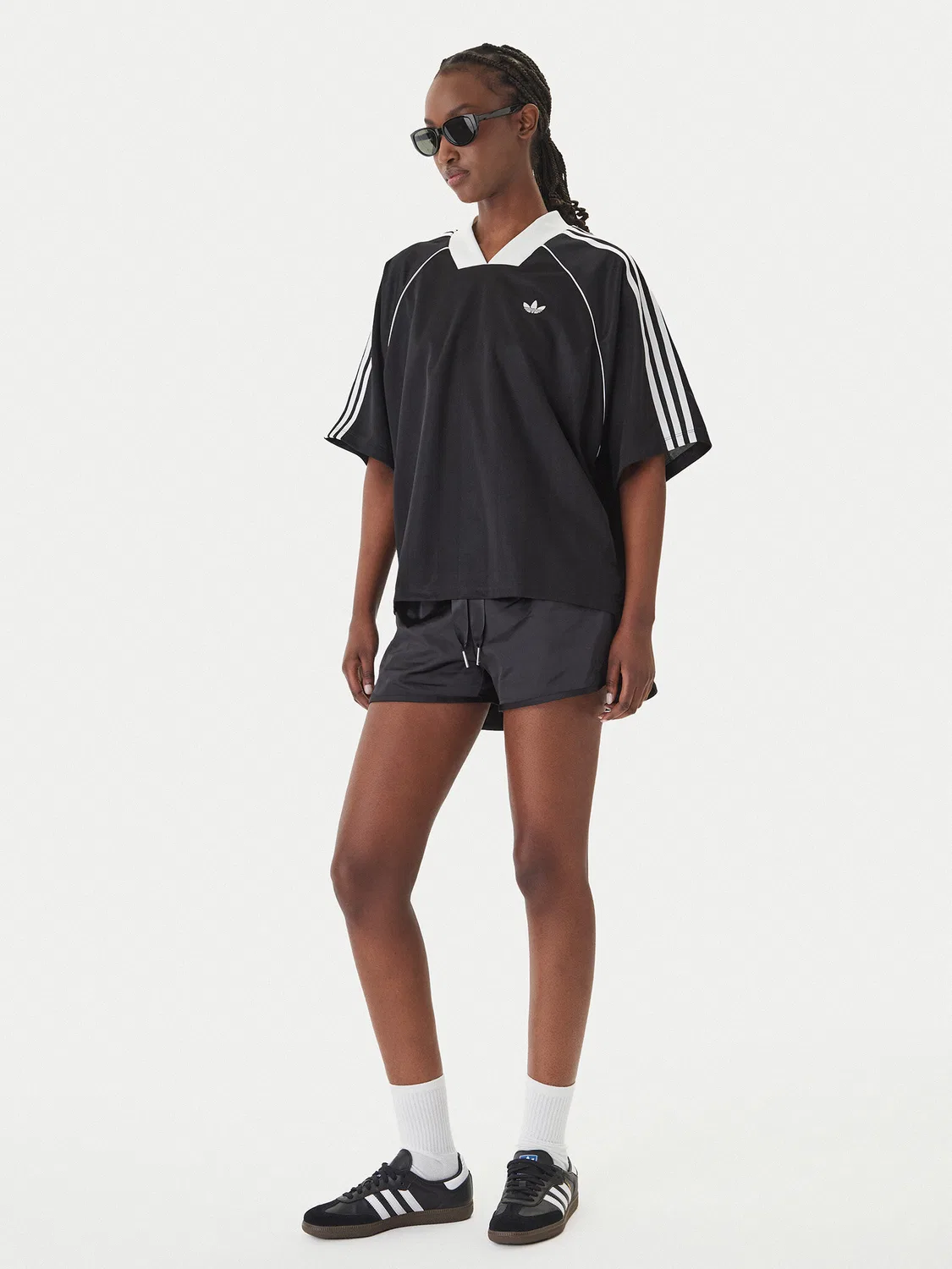 Женские спортивные шорты свободного кроя Pearl Jacquard Adidas, черный — фото 2