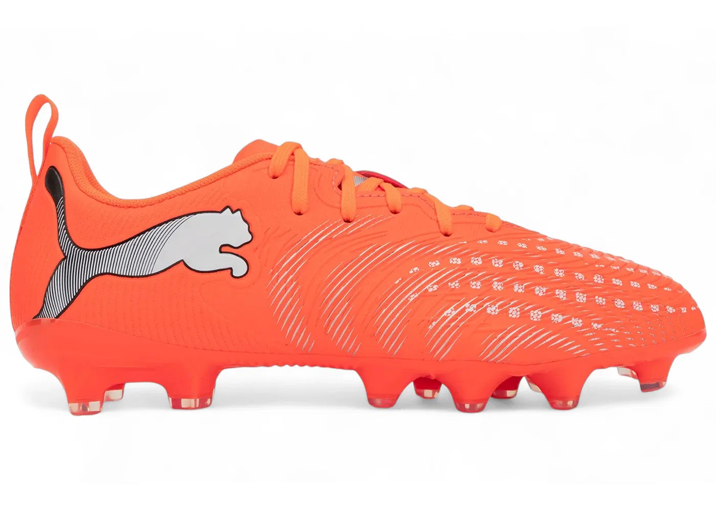 Детские бутсы Puma Future 9 Play FG/AG Jr, Glowing Red/Puma White/Puma Black/Puma Silver