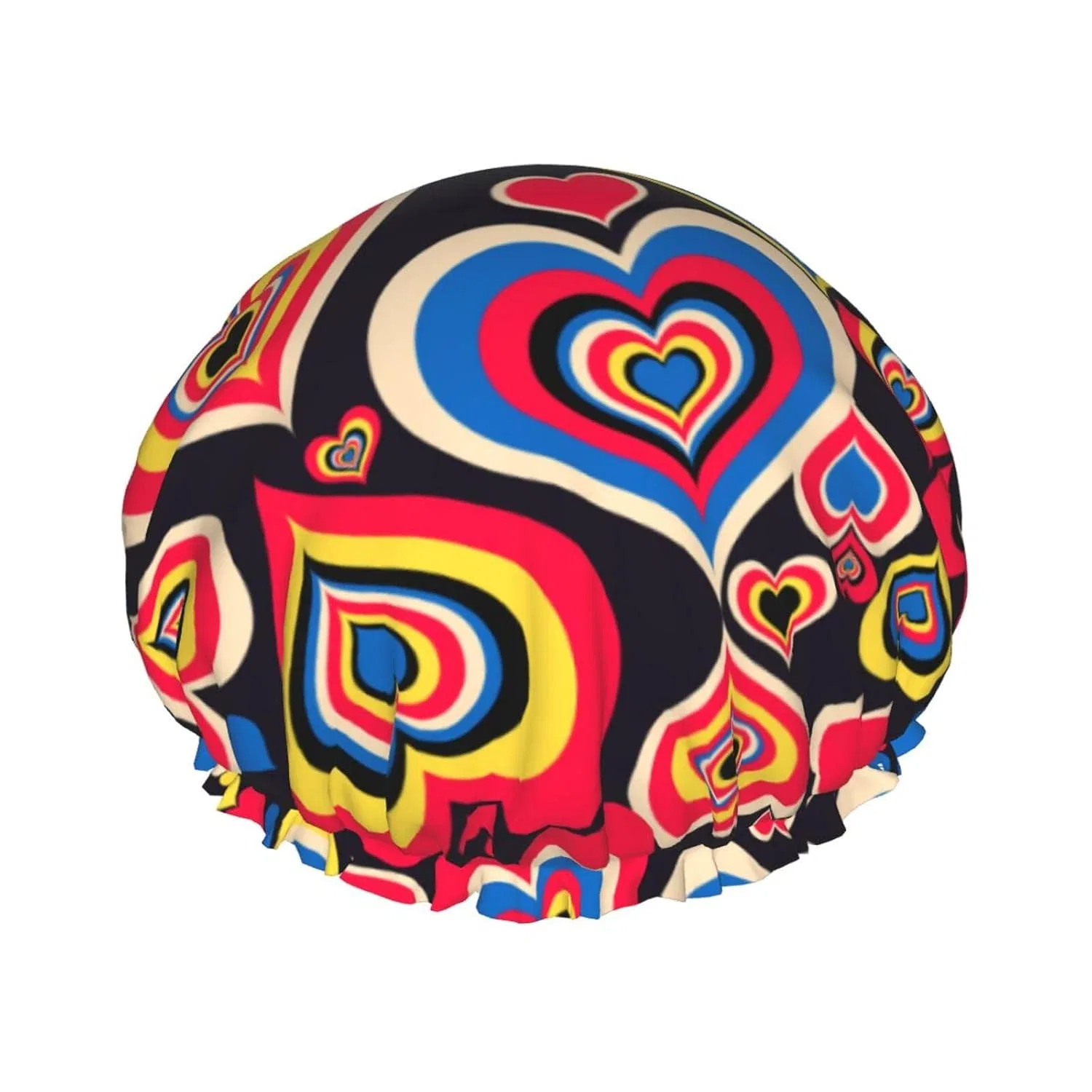 Шапочка для душа Tie Dye Trippy Love Heart, FJQWKLF, 27 cm