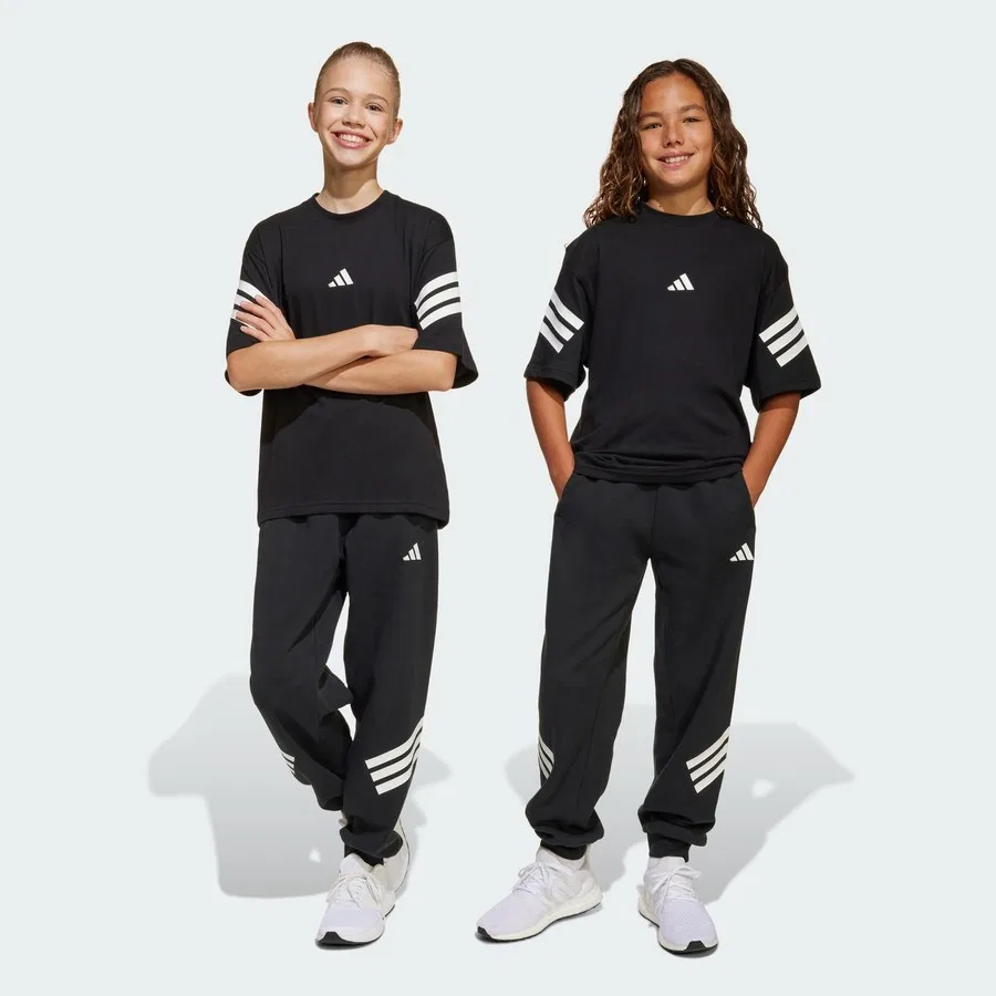 Штаны спортивные с широкими штанинами Future Icons 3-Stripes adidas, Черно-белый