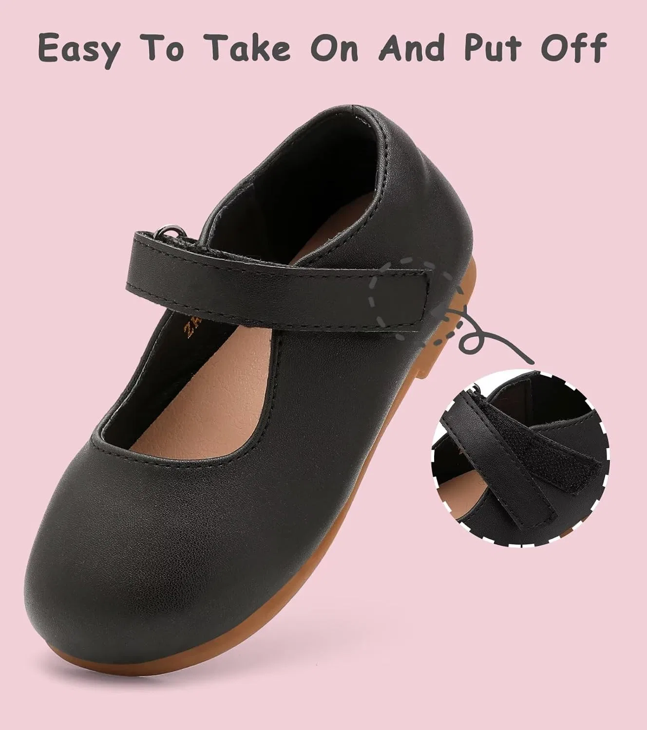 Детские туфли Мэри Джейн Flower Girl для девочек Nedaan, Black — фото 3