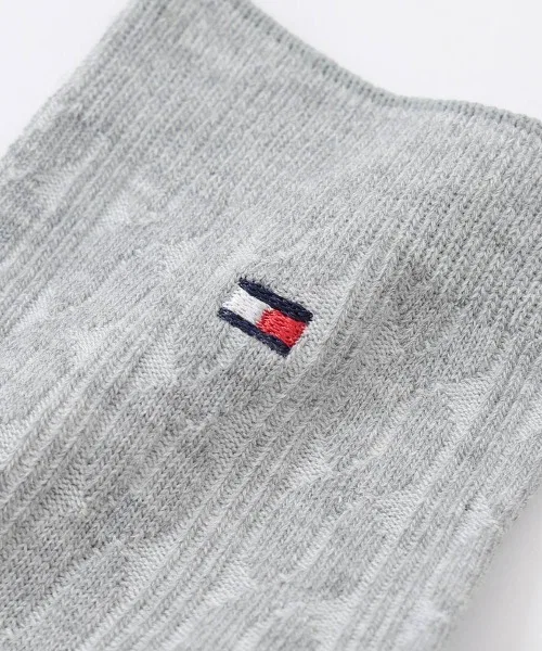 Мужские носки с вышивкой логотипа Basic Cable, Tommy Hilfiger, Белый — фото 2