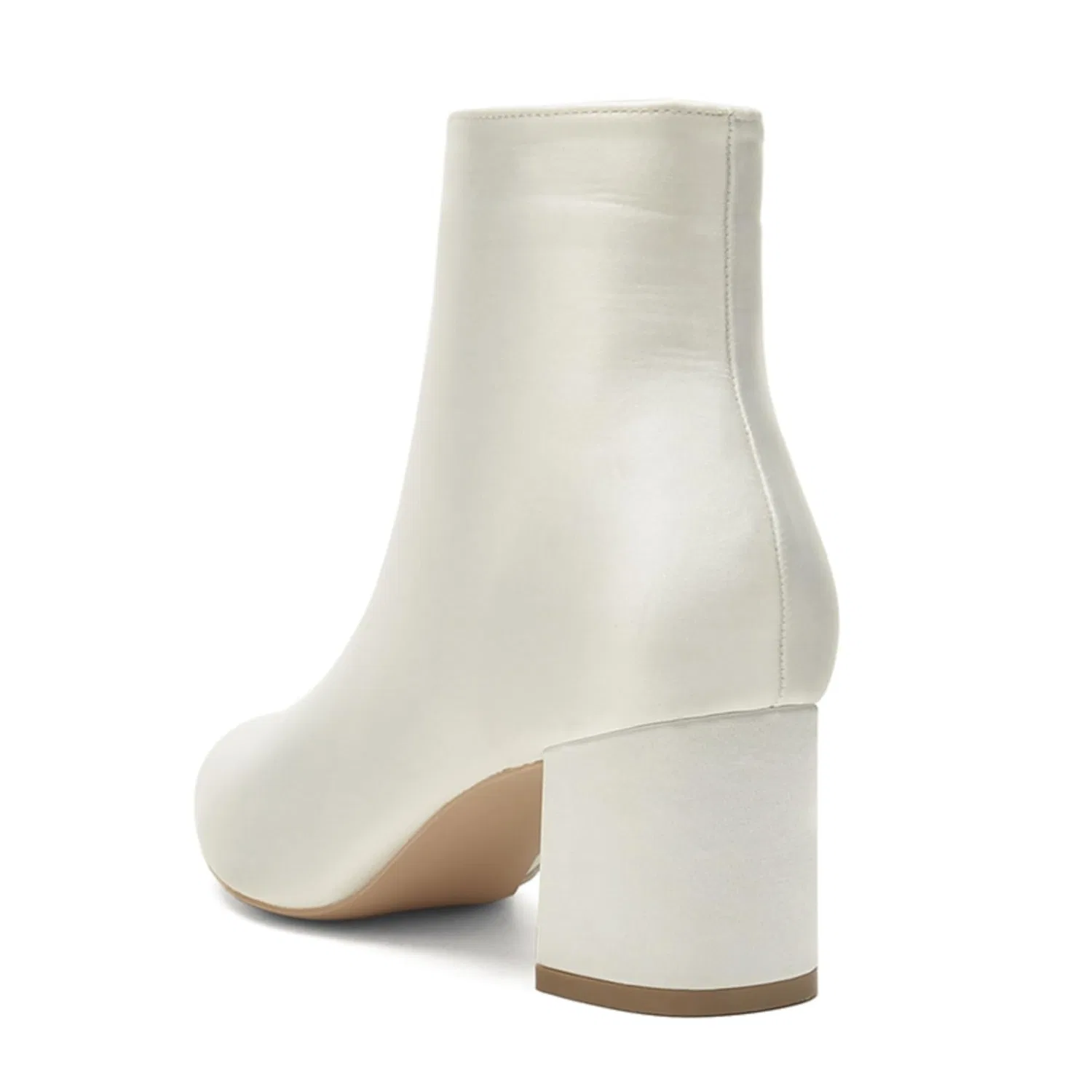 Детские сапоги на каблуке с принтом Women's Satin Ankle Boots Block Chunky Heel Chelsea Boots, Navy Blue — фото 3