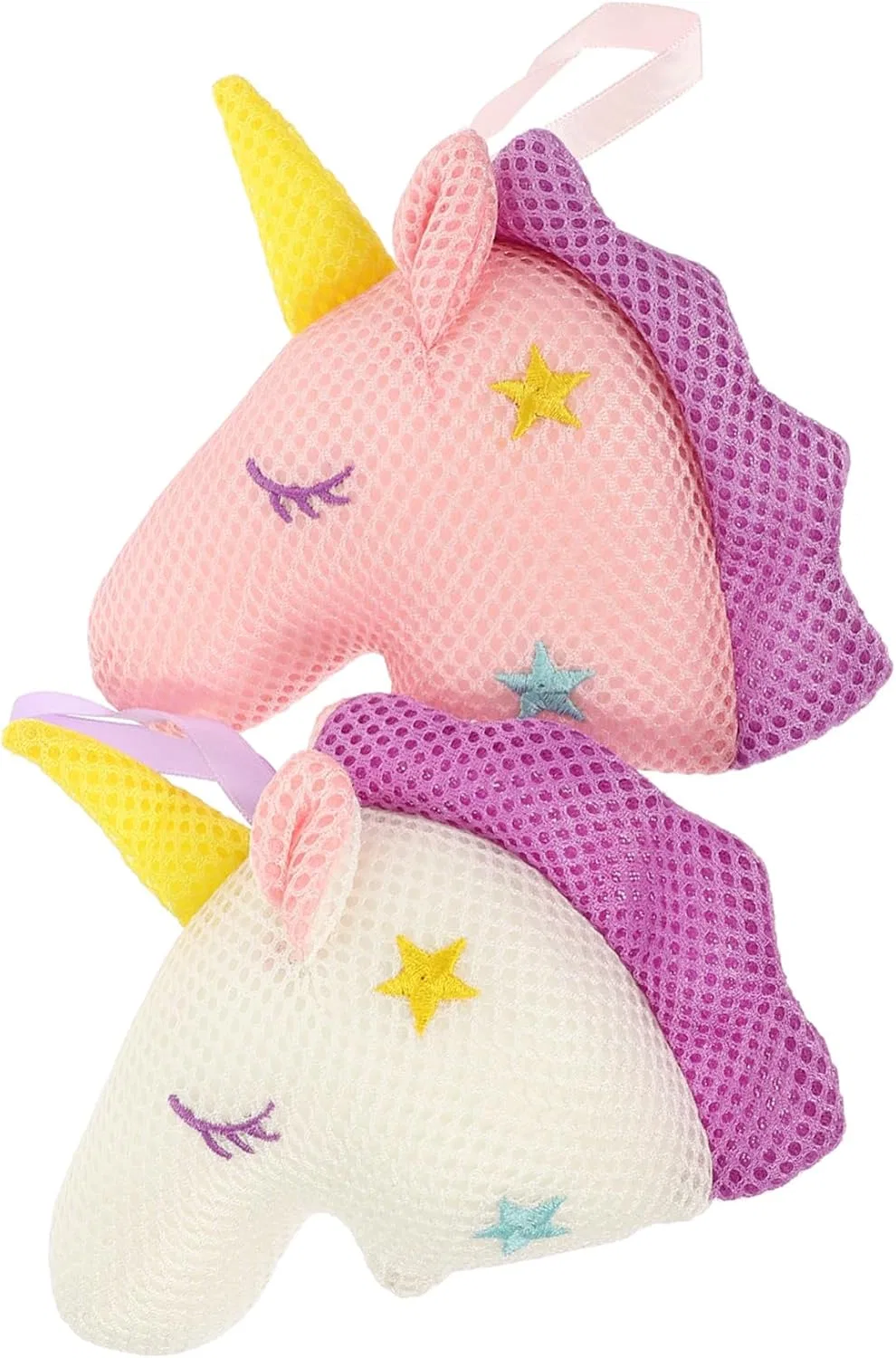 Мочалка для душа Unicorn, 2 шт, GANAZONO, Белый, Розовый