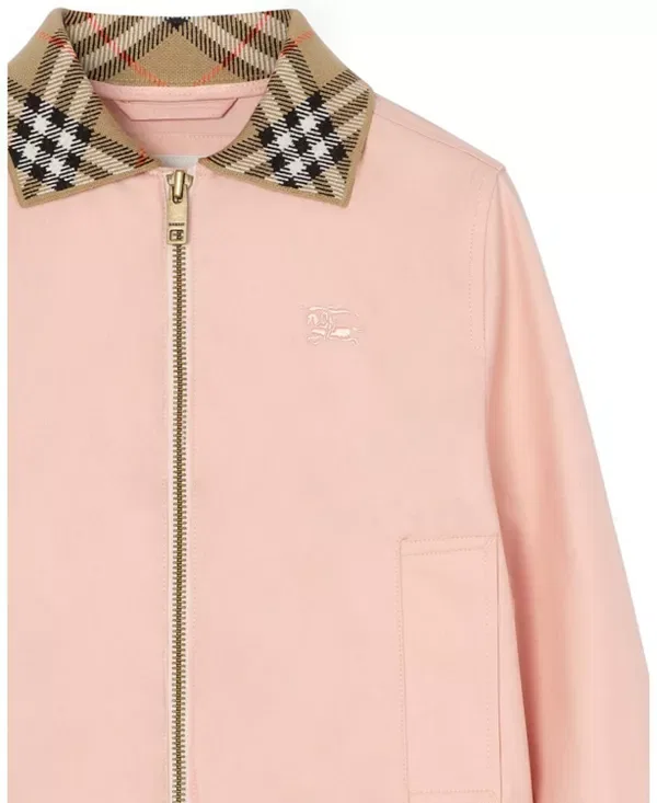 Детская куртка для девочек с вышивкой Burberry, Archive Pink — фото 3