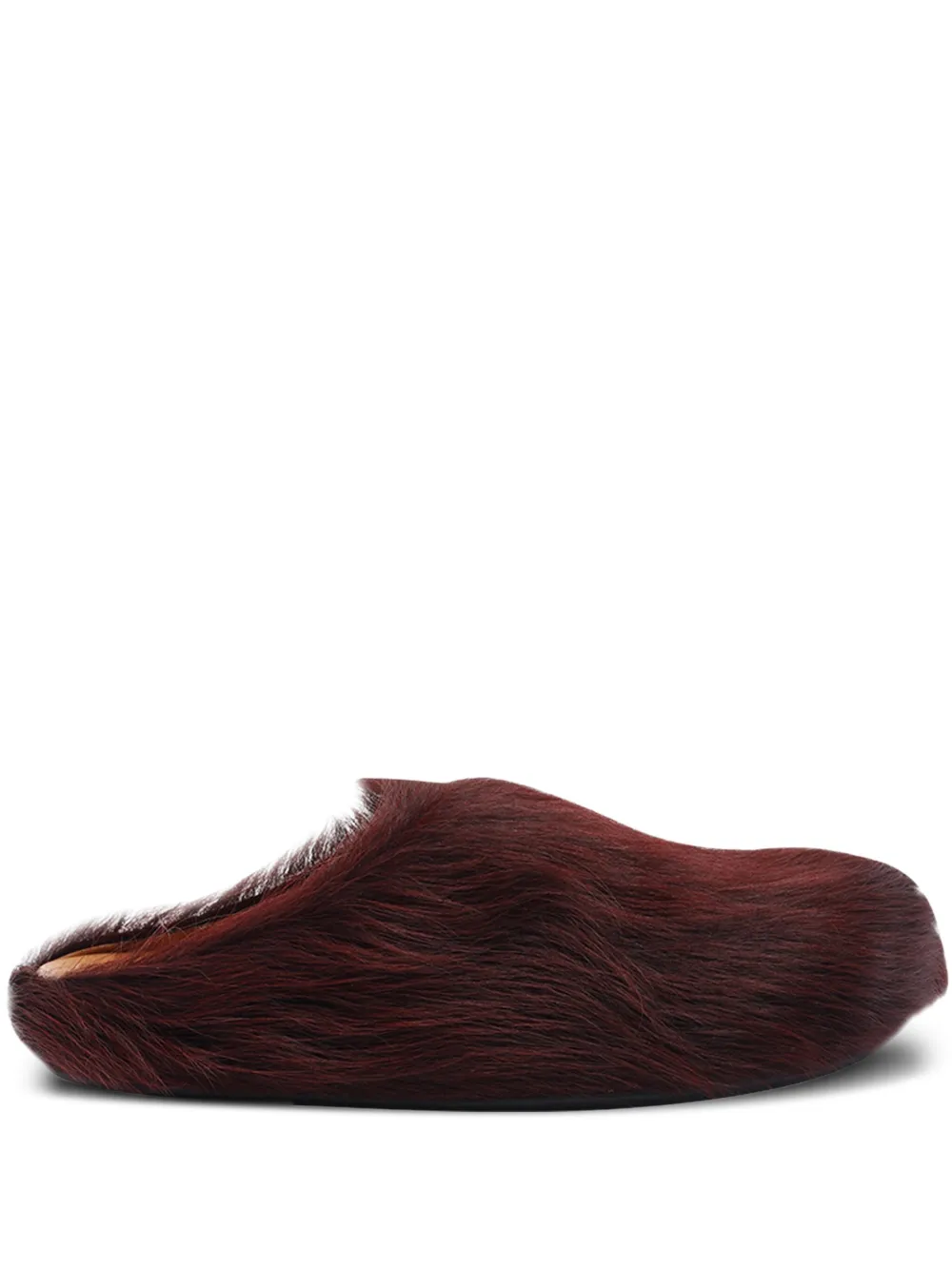 Мюли Fussbett из телячьей шерсти Marni, красный