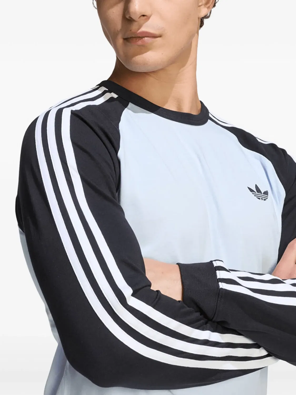 Футболка реглан синяя Adidas, синий — фото 2