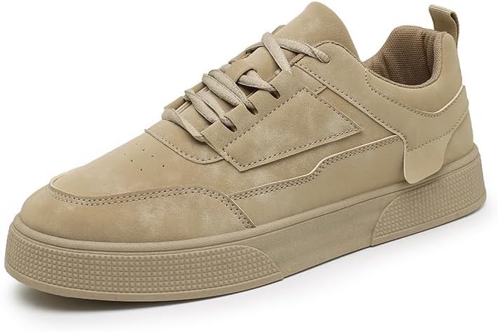 

Мужские стильные повседневные спортивные кроссовки - легкие и дышащие туфли из искусственной кожи, с противоскользящей подошвой EVA, простые и удобные Hoalox, хаки