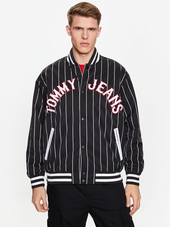 

Бомбер свободного кроя Tommy Jeans, черный