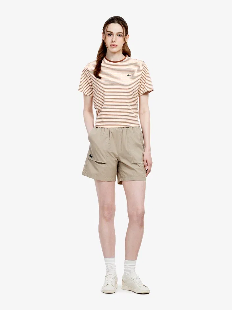 Шорты тренировочные LACOSTE Premium Beige