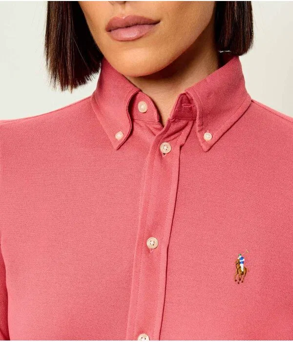 Женская рубашка Regular Fit Oxford Polo Ralph Lauren, Rosa — фото 4