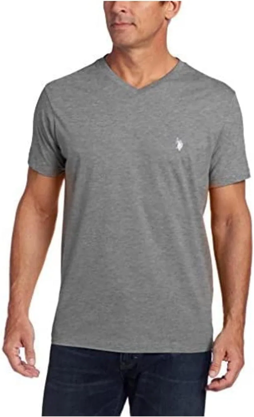 Мужская футболка с V-образным вырезом U.S. POLO ASSN., Heather Grey