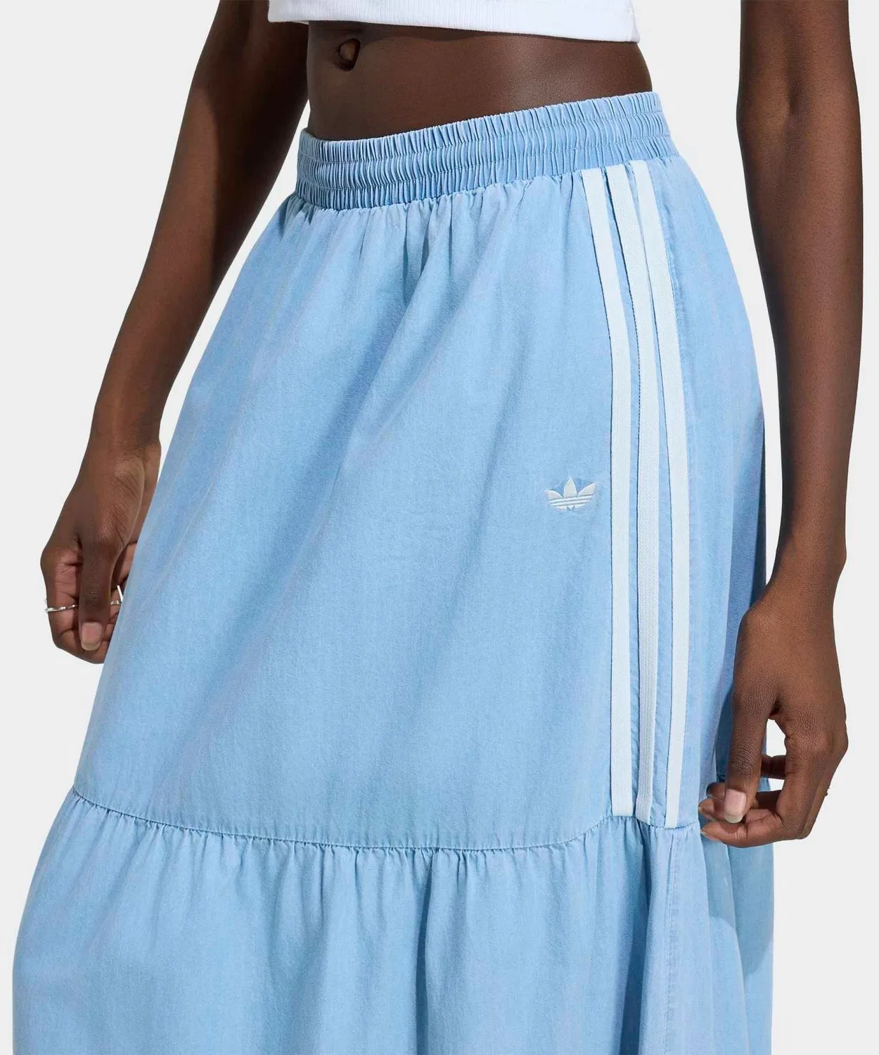 Женская джинсовая юбка с принтом Summer Glow Adidas Originals, Blue — фото 3