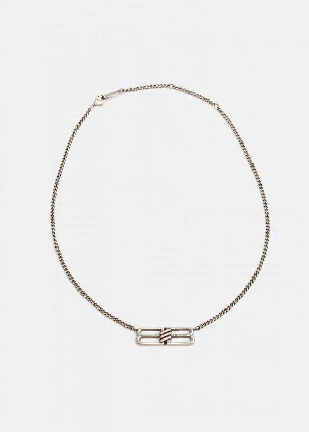 

Ожерелье BALENCIAGA License BB necklace, серебряный