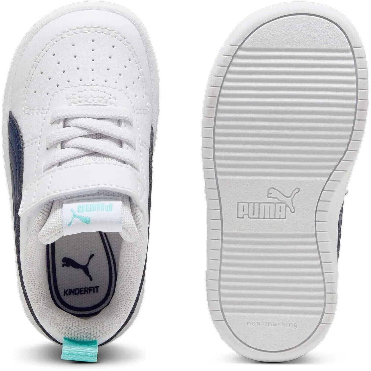 Детские кроссовки из экокожи Puma Rickie Ac Inf, Weiss — фото 2