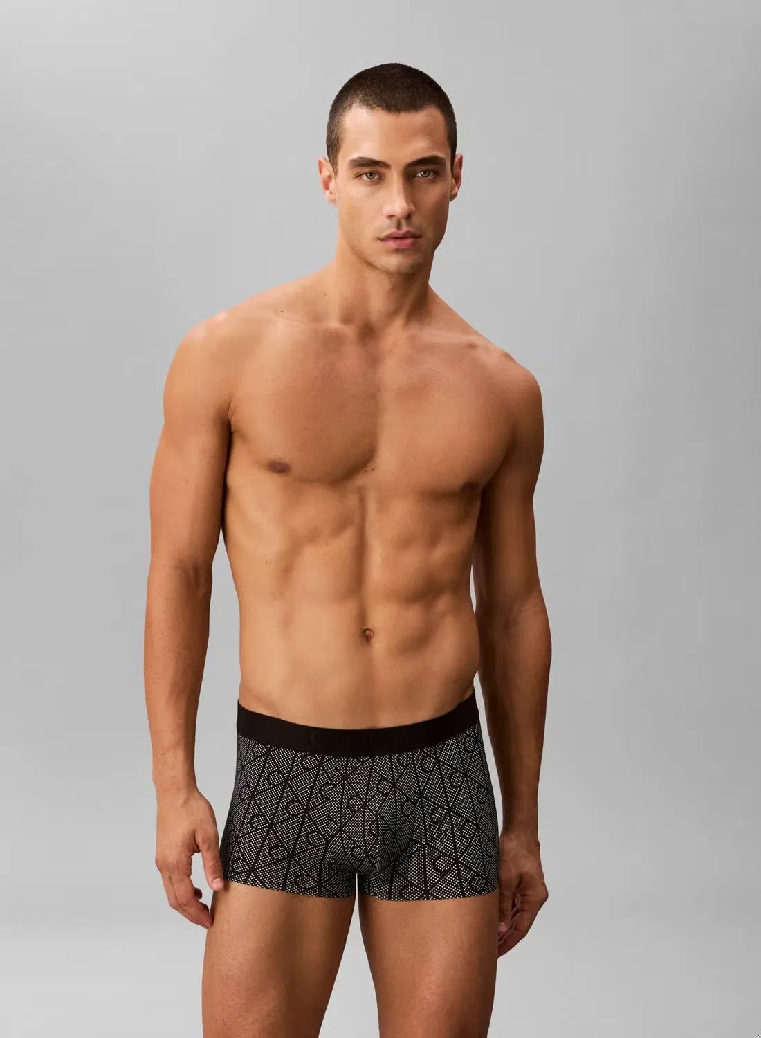 Трусы низкой посадки с эмблемой CK Black, Calvin Klein, черный