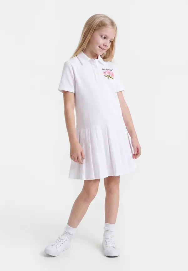 Платье хлопковое Daisy tape dress Off-white, white, белый