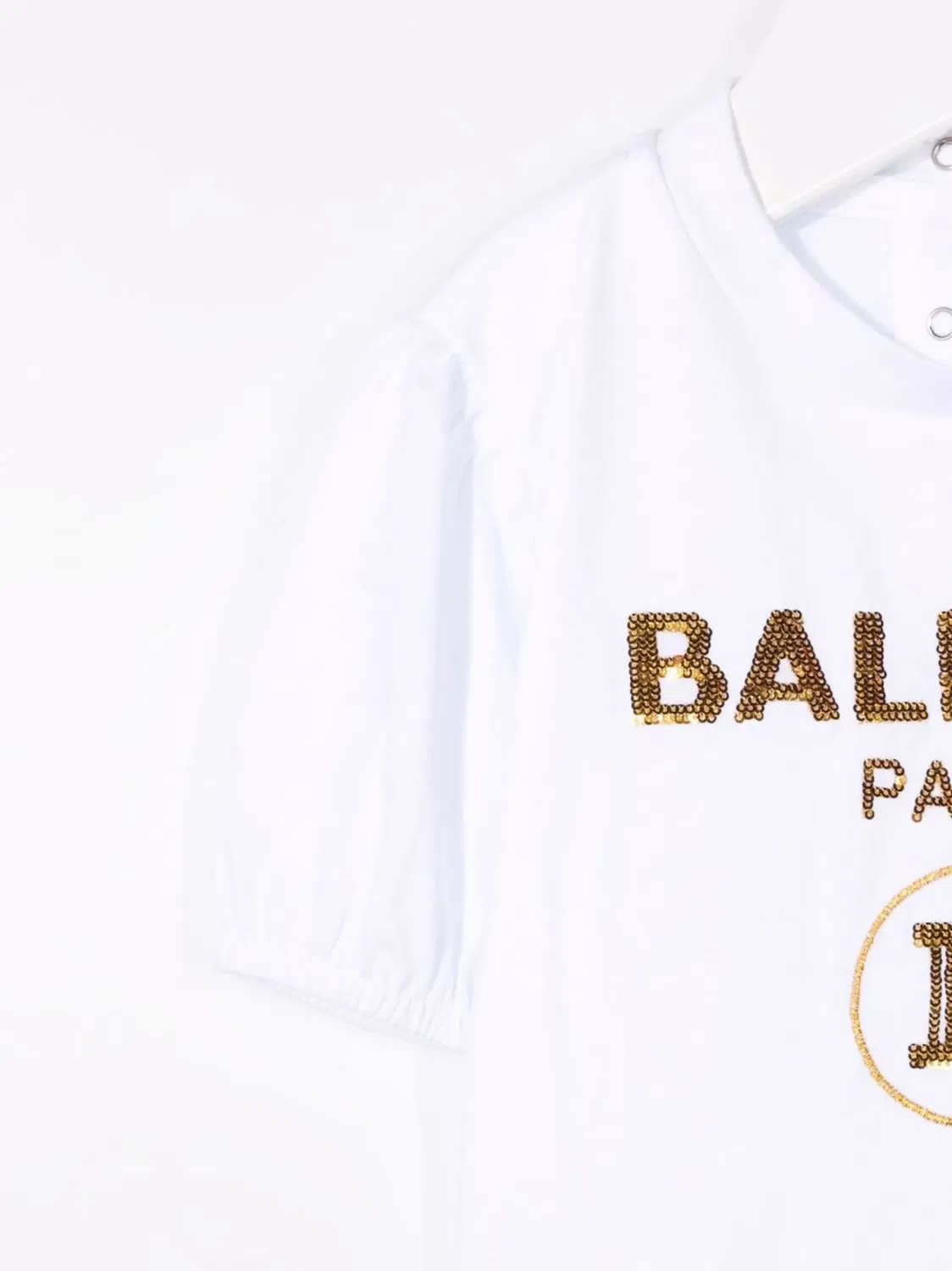 Balmain Белая футболка с логотипом — фото 3