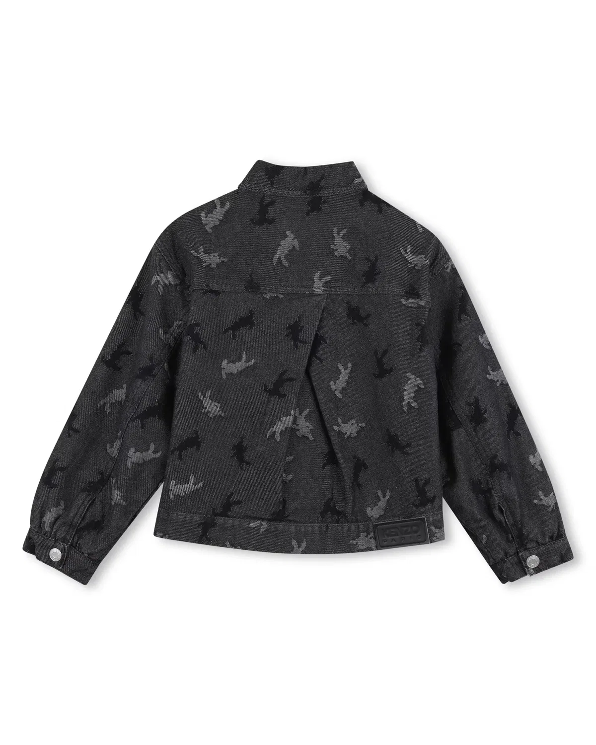 Детская куртка для девочек джинсовая Kenzo Kids, Gris — фото 3