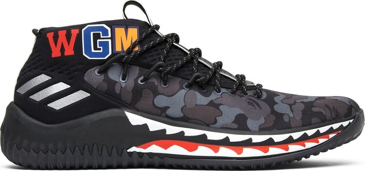

Кроссовки Adidas A Bathing Ape x Dame 4 'Black Camo', черный