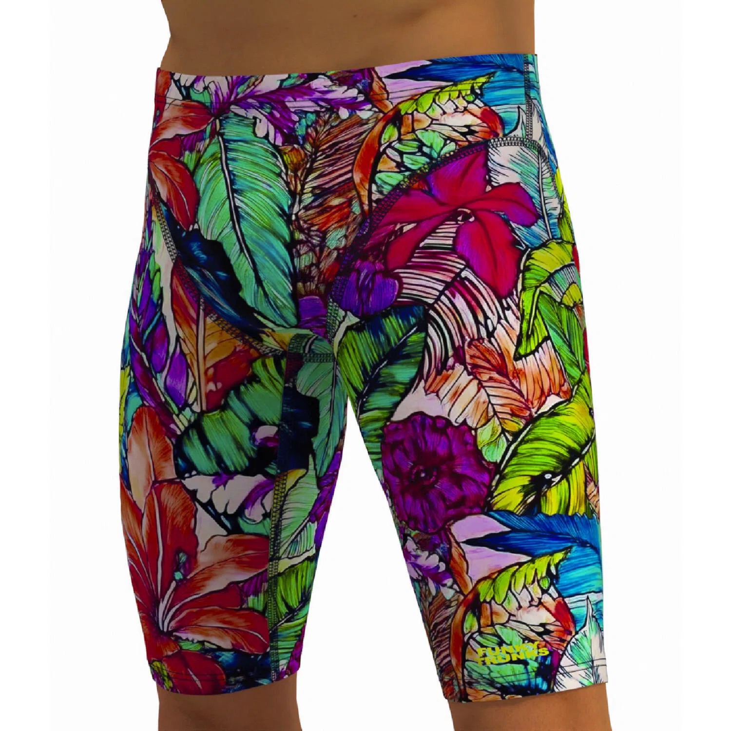 Детские плавки для мальчиков с принтом Fast Training Jammers Funky Trunks, Rosa Grun Rot