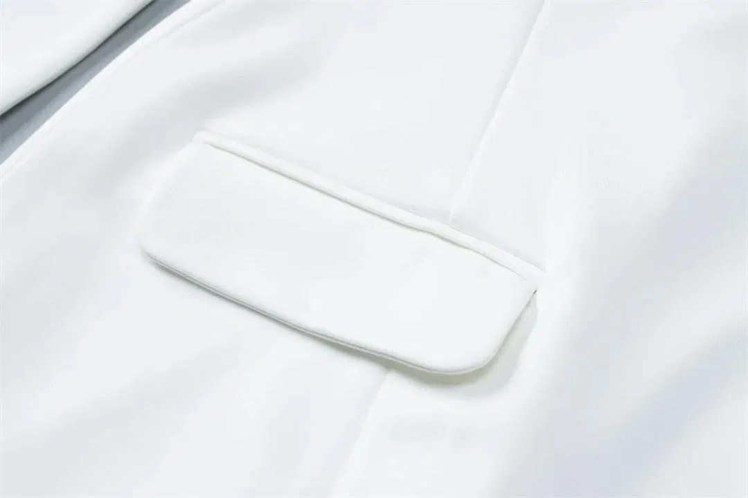 Женское A-силуэта платье с открытыми плечами и длинными рукавами, White — фото 2