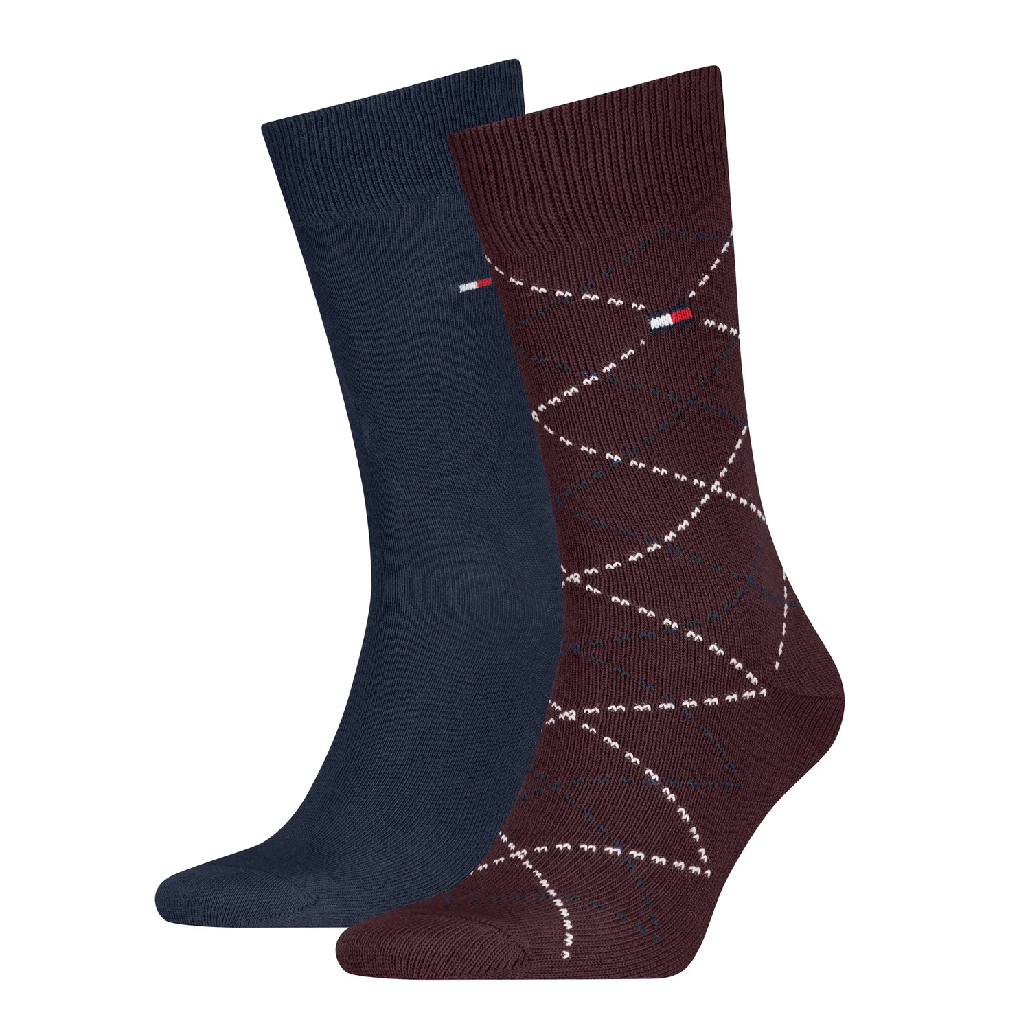 Мужские носки с логотипом Tommy Hilfiger, Deep Rouge