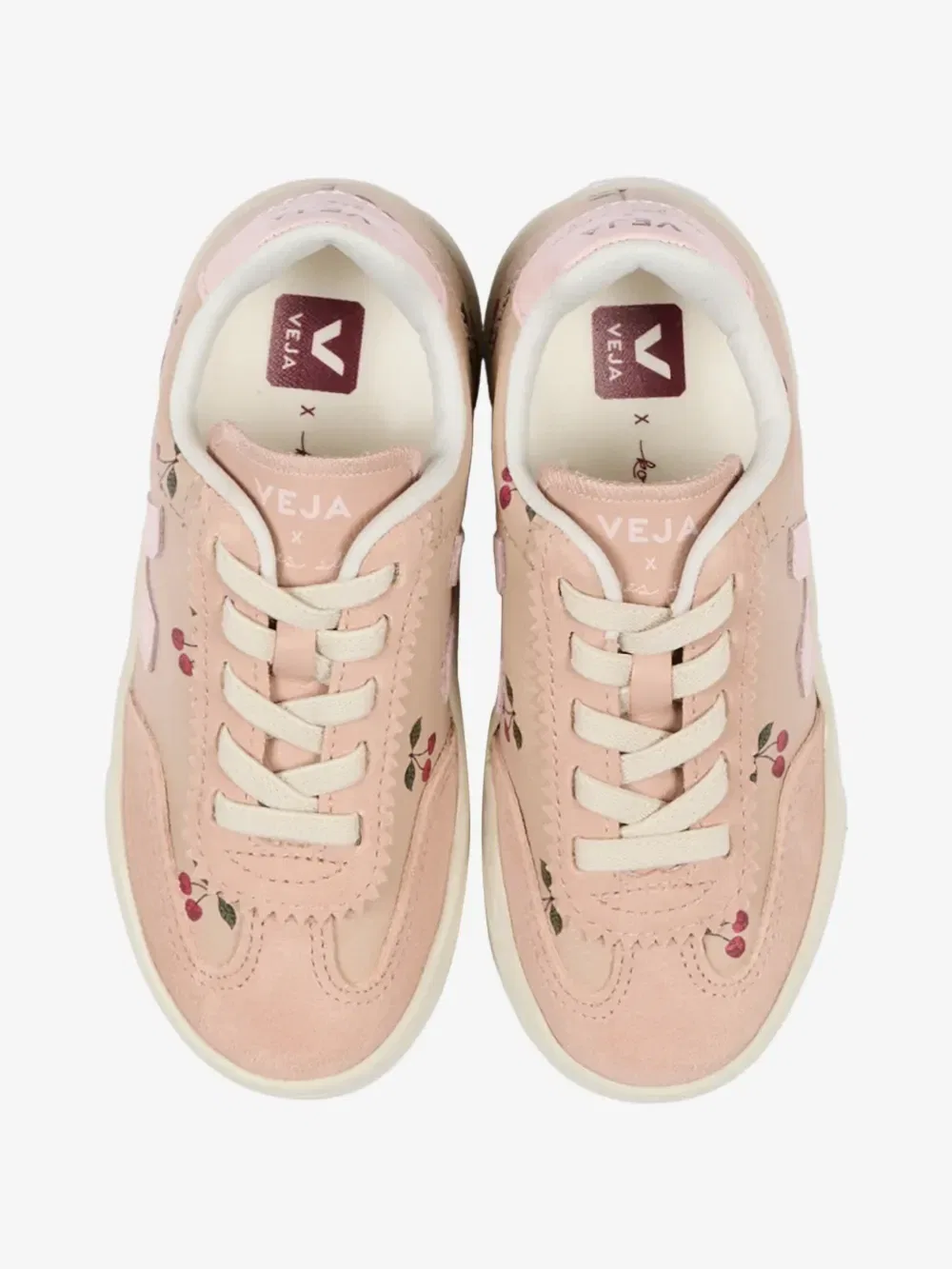 Кроссовки X Konges Sløjd Volley с вишневым принтом VEJA Kids, розовый — фото 4