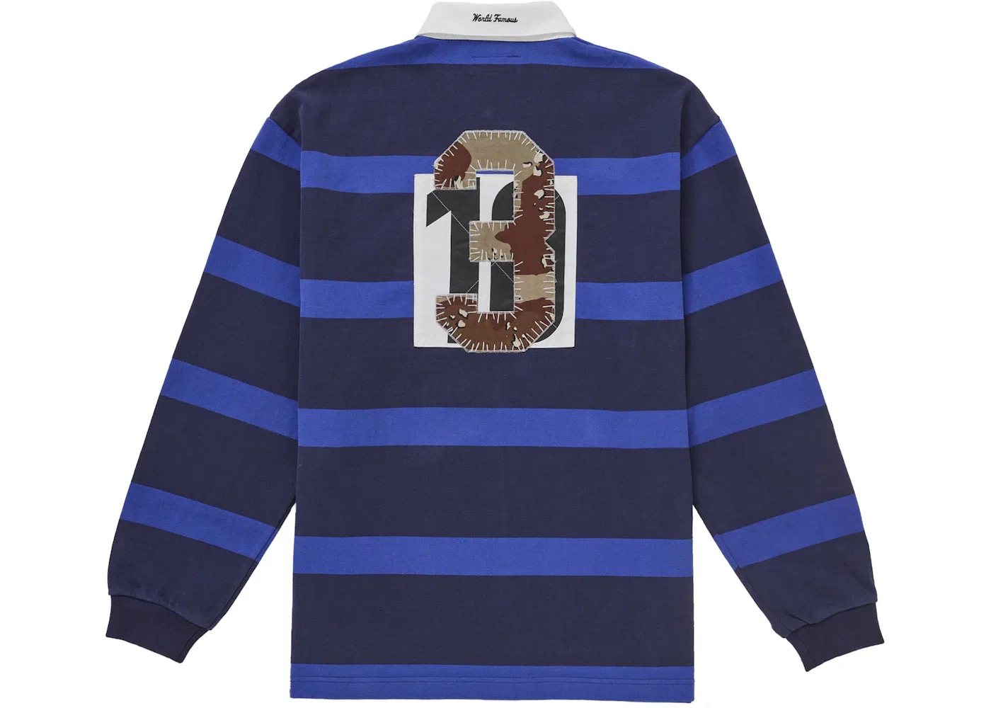 Мужская рубашка-поло с полосками Supreme Rugby (FW25), Navy — фото 2