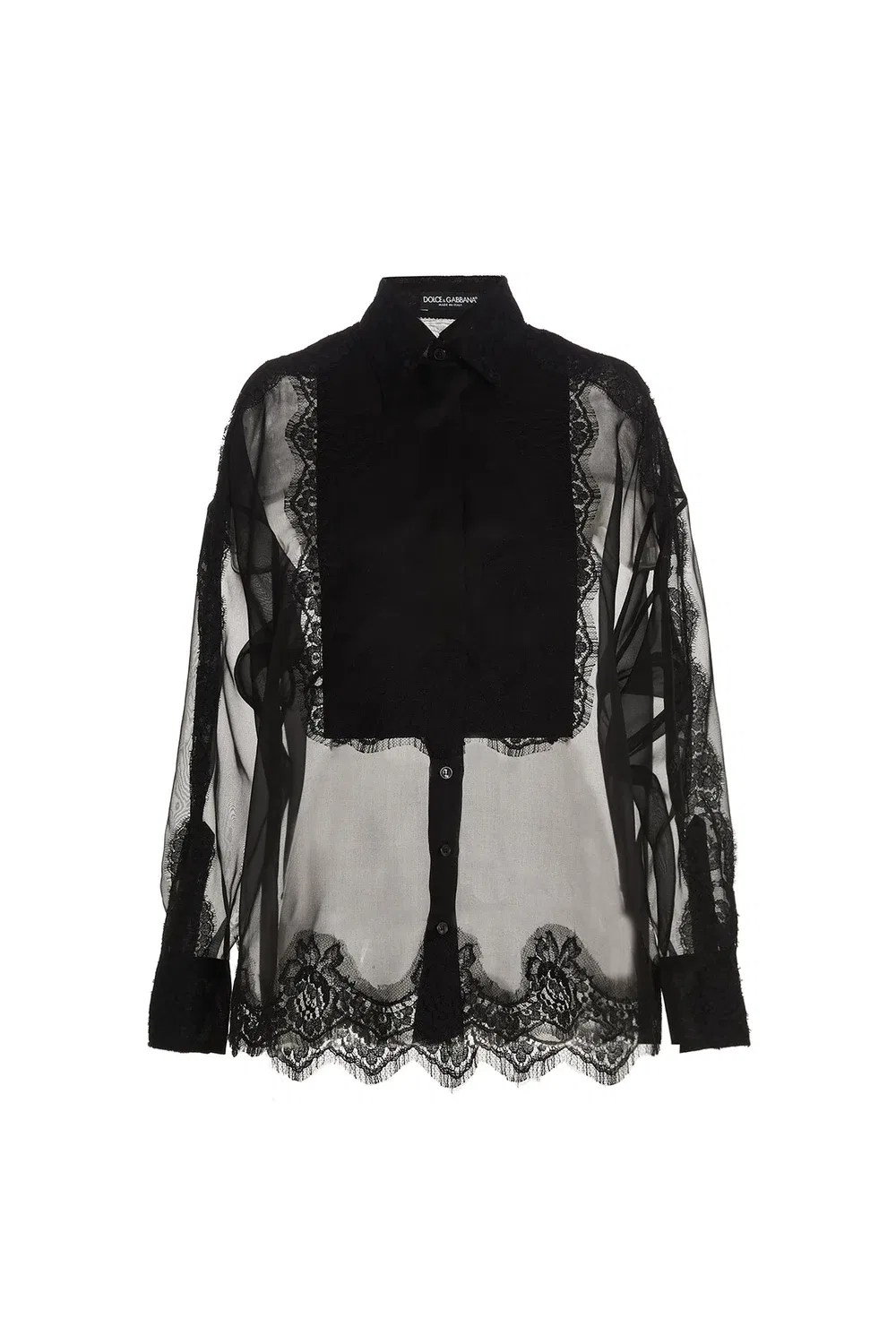 Вискозная рубашка DOLCE & GABBANA, черный