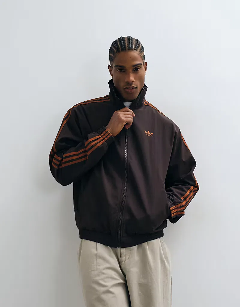 Куртка спортивная Firebird тканая Adidas Originals, коричневый
