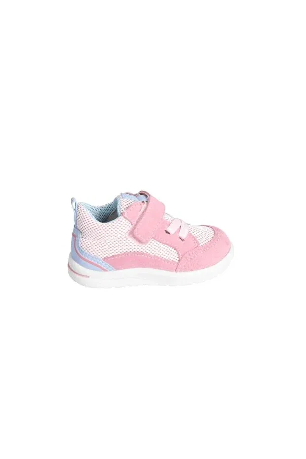 Детские спортивные туфли для девочек на липучке Ricosta, Pink Suede Leather