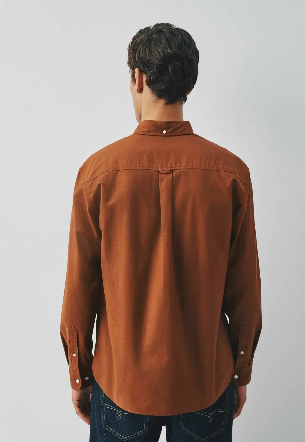 Рубашка-Оксфорд с длинными рукавами, приталенного кроя Next, Tobacco Orange — фото 3