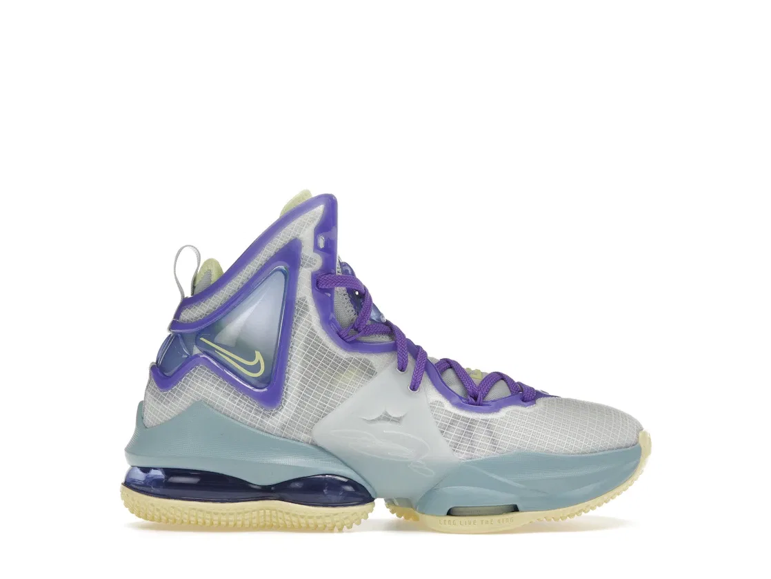 Детские кроссовки для баскетбола Nike LeBron 19, Aura/Citron Tint