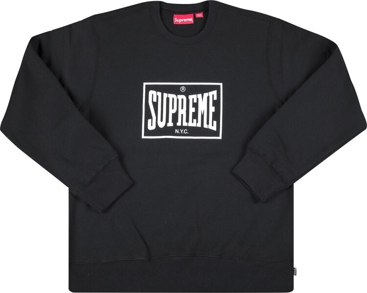 

Толстовка Supreme Warm Up Crewneck 'Black', черный