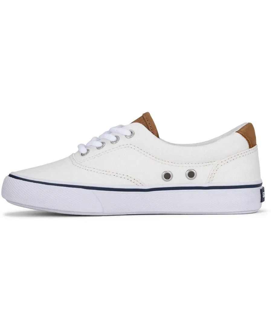 Кеды с хлопковыми шнурками и скрытой резинкой CVO Striper II Sperry, White Canvas — фото 2