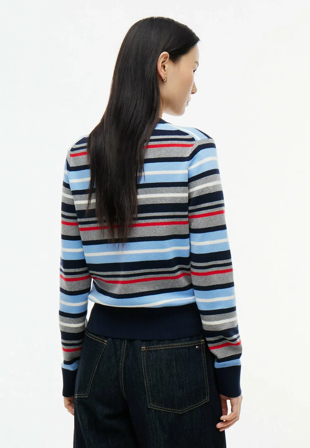 Тканый джемпер премиум-класса с круглым вырезом Tommy Hilfiger, Medium Grey Htr Multi Stp — фото 3
