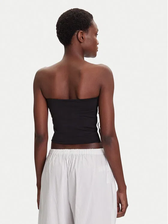 Топ slim fit adicolor 3-Stripes Adidas, черный — фото 3